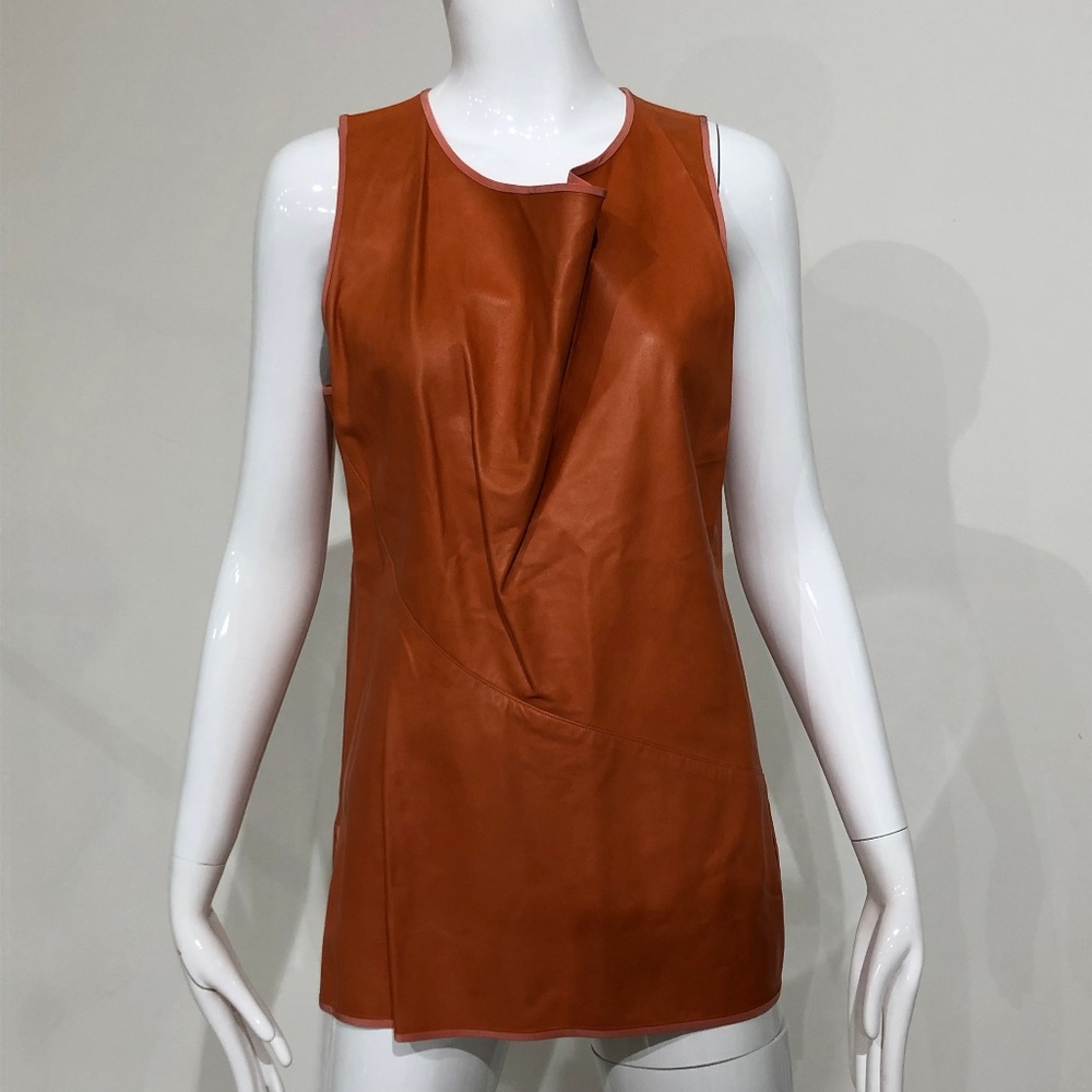 Reed Krakoff - Orange lamb leather Top